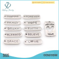 Affirmation charms wholesale, aluminum charms, different designs of alphabets charm